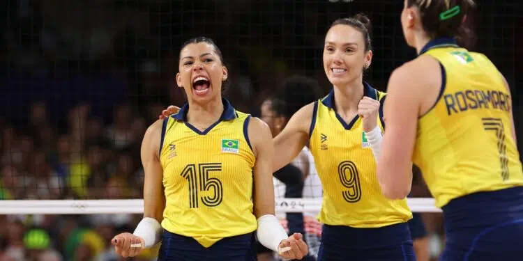 Brasil vence República Dominicana no vôlei feminino (Crédito: Getty Images)