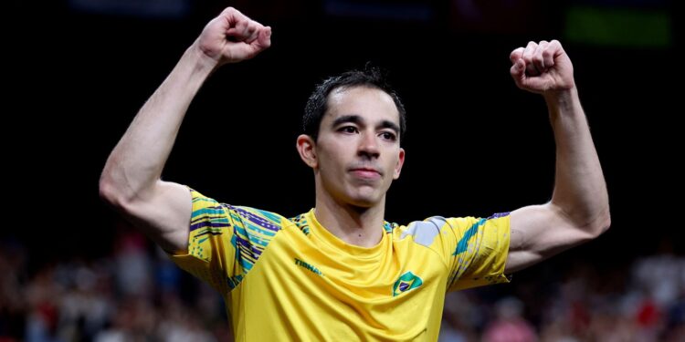 Hugo Calderano vai à semifinal em Paris (Crédito: Getty Images)