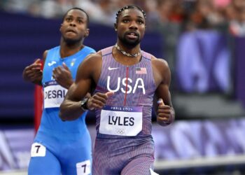 Noah Lyles leva bronze nos 200m rasos e não consegue “dobra de ouro” (Crédito: Getty Images)