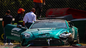 Safety Car sofre acidente em corrida de teste no GP da Itália