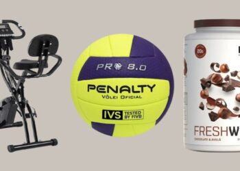 Whey, bike ergométrica, esteira e muitos outros itens incríveis para a sua vida fitness (Crédito: Reprodução/Mercado Livre)