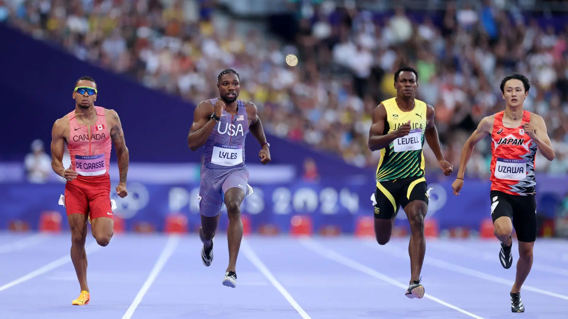 Noah Lyles em ação em Paris
