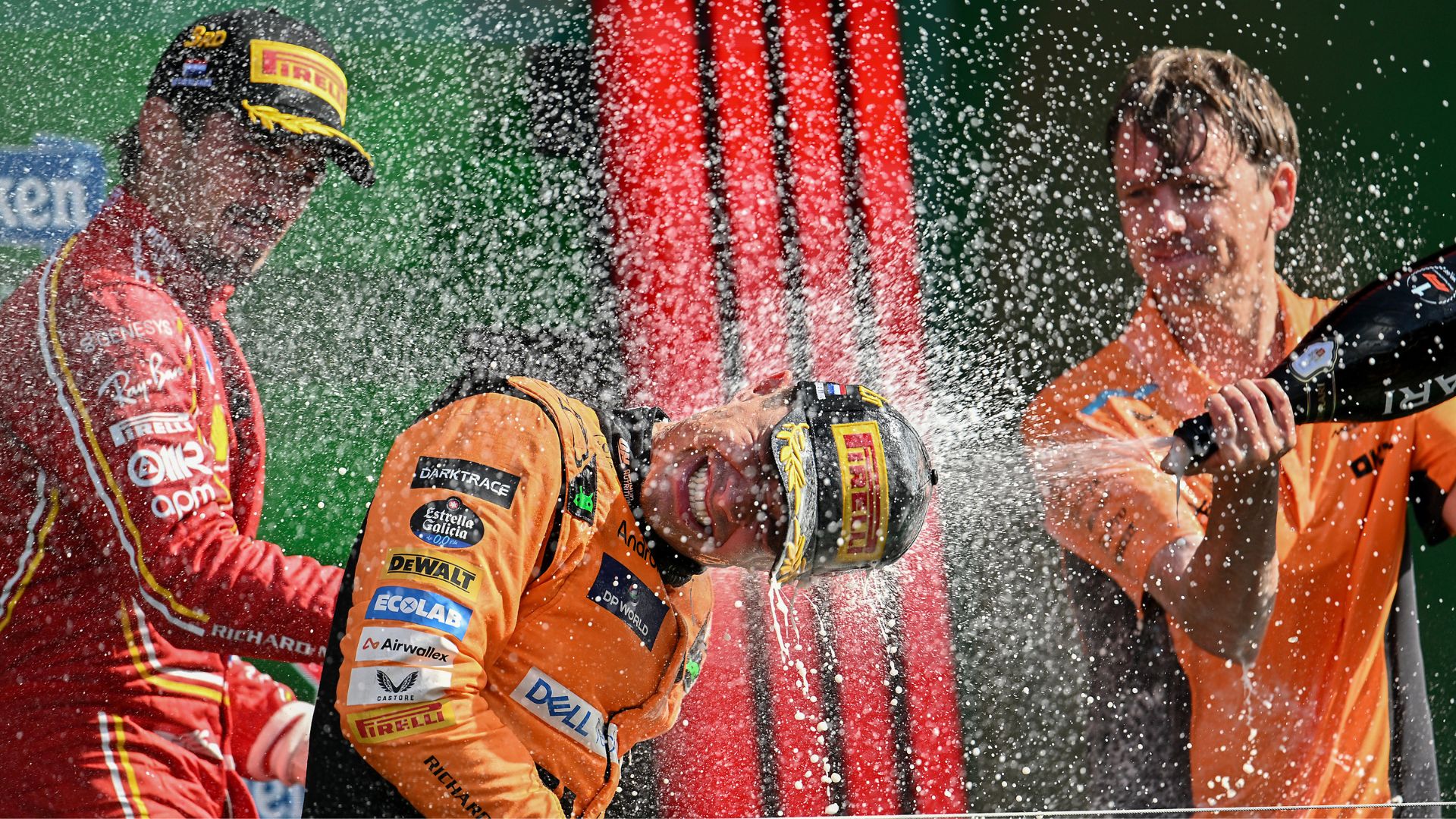 Lando Norris festejando a segunda vitória da carreira (Crédito: Getty Images)