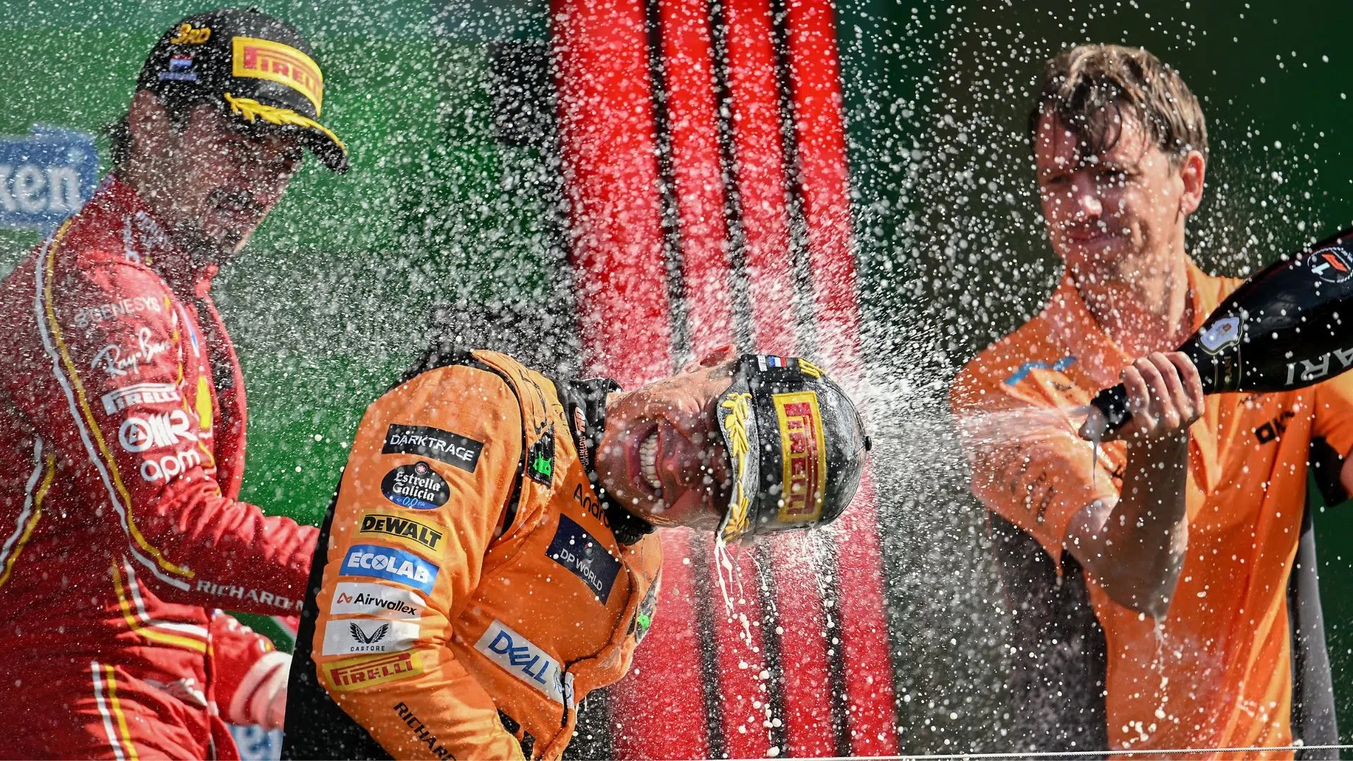 Lando Norris festejando a segunda vitória da carreira (Crédito: Getty Images)