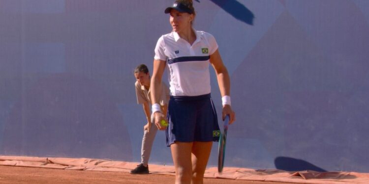 Bia Haddad Maia, tenista brasileira (Crédito: Transmissão/SporTV)