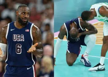 LeBron James se irrita com Georginho (Crédito: Getty Images)