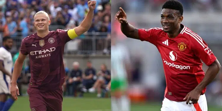 Manchester City e Manchester United na Community Shield (Crédito: Getty Images)