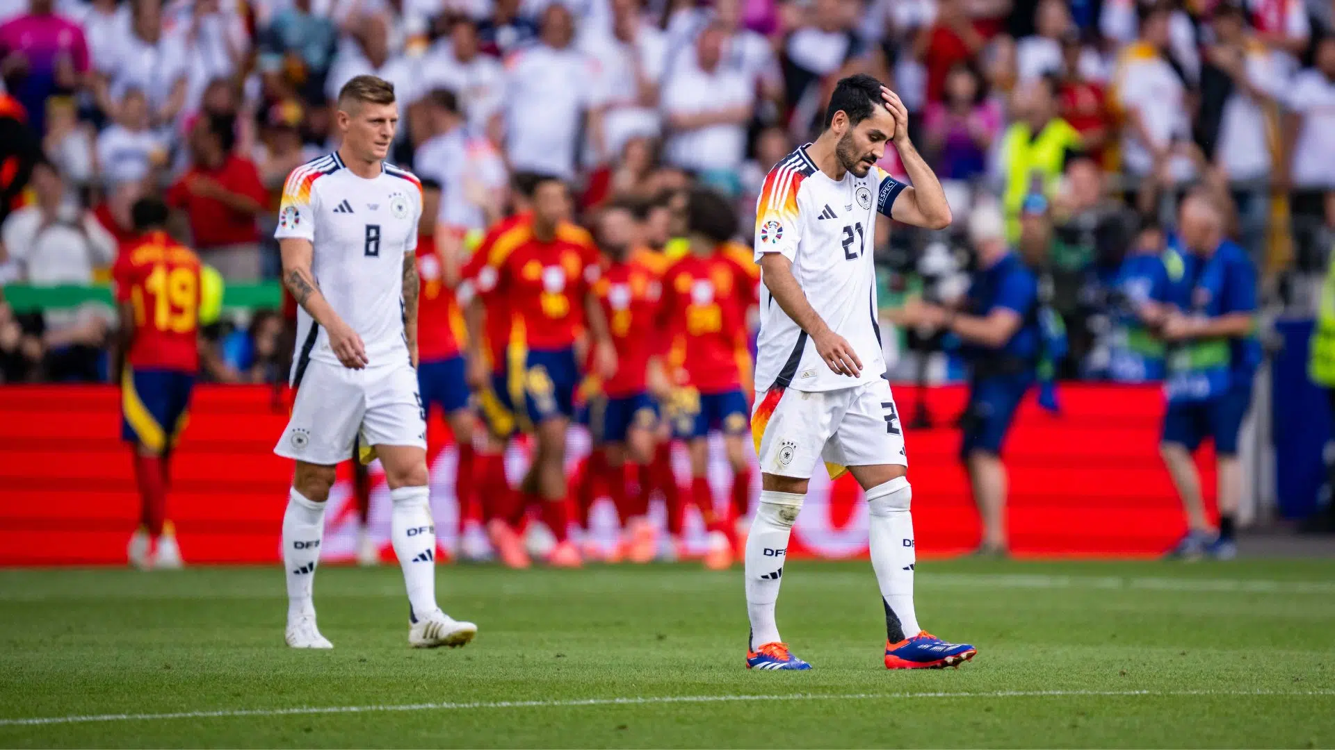 Gundogan em sua última partida pela Alemanha, a eliminação para a Espanha na Euro 2024 (Crédito: Getty Images)