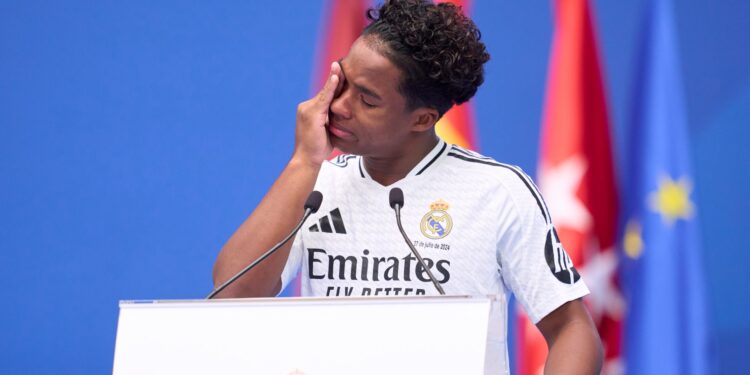 Endrick é apresentado no Real Madrid (Crédito: Getty Images)