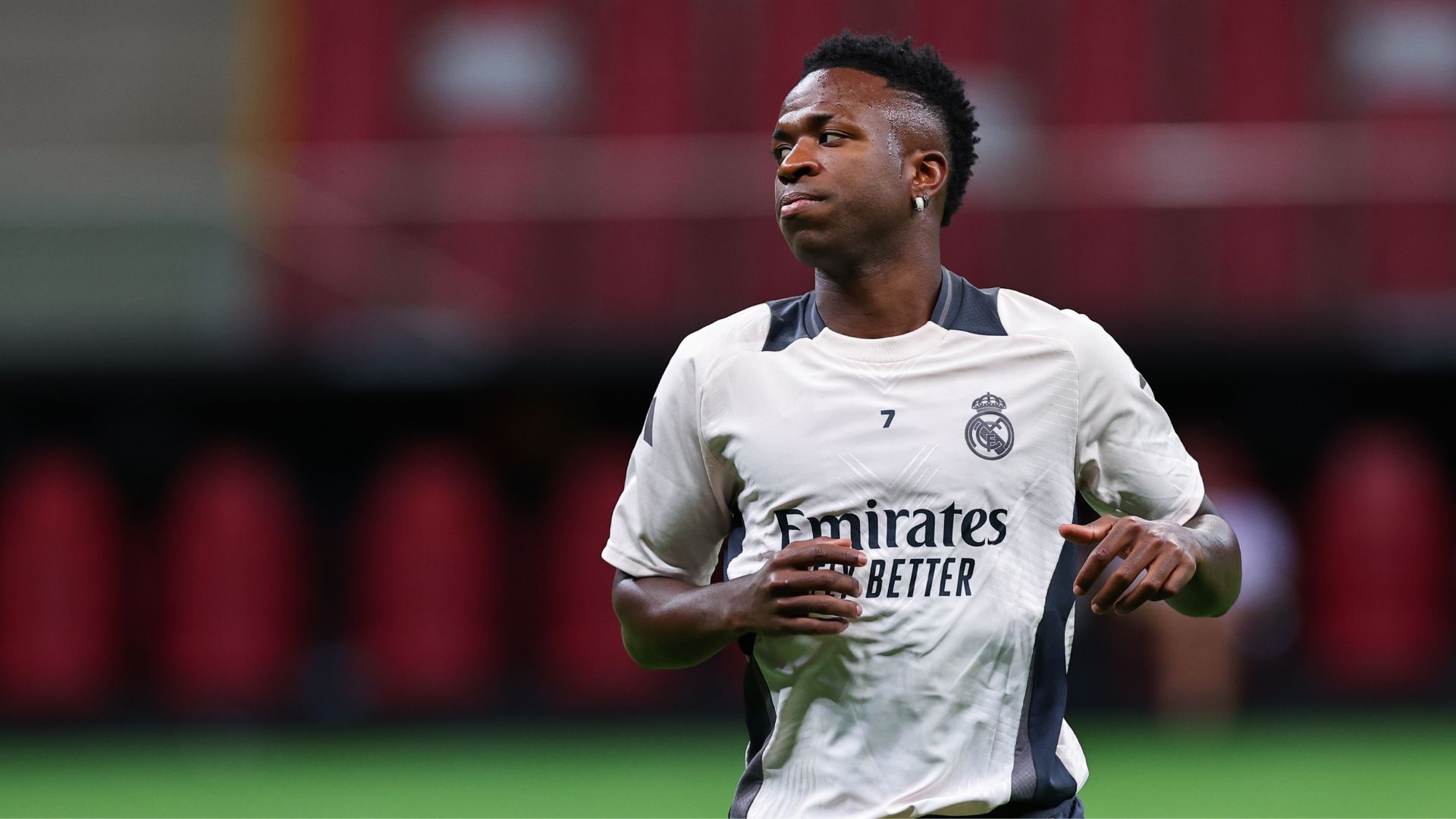 Vini Júnior se preparando para a Supercopa da Europa 