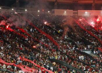 Torcida do Flamengo em jogo do Maracanã. Créditos: depositphotos.com / thenews2.com