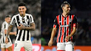 Botafogo x São Paulo: Igor Jesus e Calleri