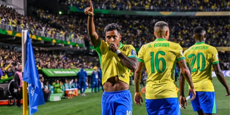 Brasil contou com gol de Rodrygo para vencer o Equador