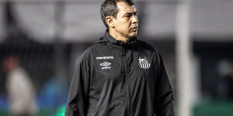 Fábio Carille corre risco de demissão no Santos (Crédito: Raul Baretta / Santos)