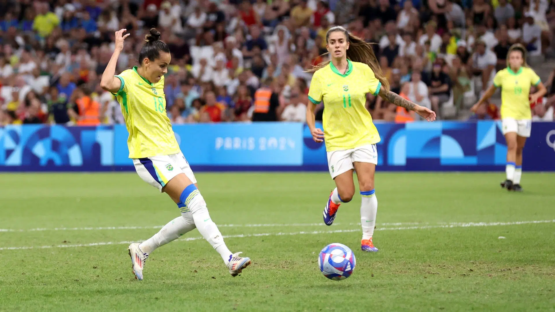 Gabi Portilho marcando pela Seleção Brasileira