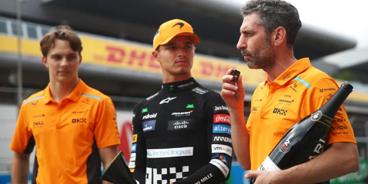 Stella confirmou que o foco da McLaren é Norris e Piastri vai ajudar