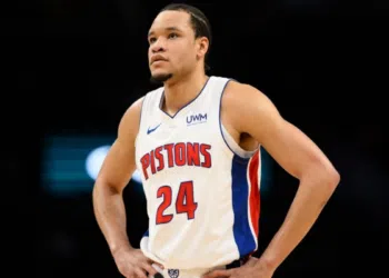 Kevin Knox pelo Detroid Pistons (AP Photo / Nick Wass)