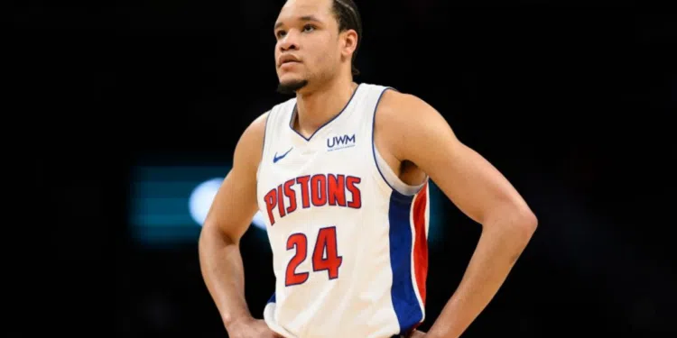 Kevin Knox pelo Detroid Pistons (AP Photo / Nick Wass)