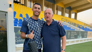 Felipão visita o Al-Nassr e se reencontra com Cristiano Ronaldo