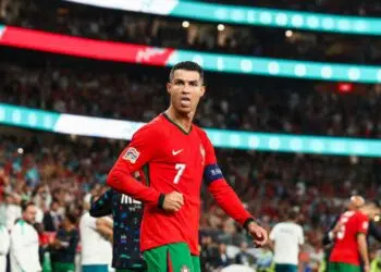 Cristiano Ronaldo comemorando seu 901° gol