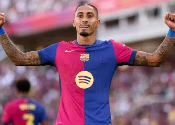 Raphinha vem se destacando no Barcelona (Crédito: Getty Images)
