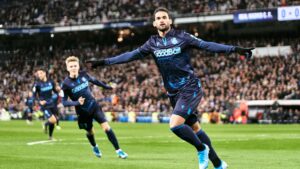 William José, ex-atacante da Real Sociedad, comemorando gol