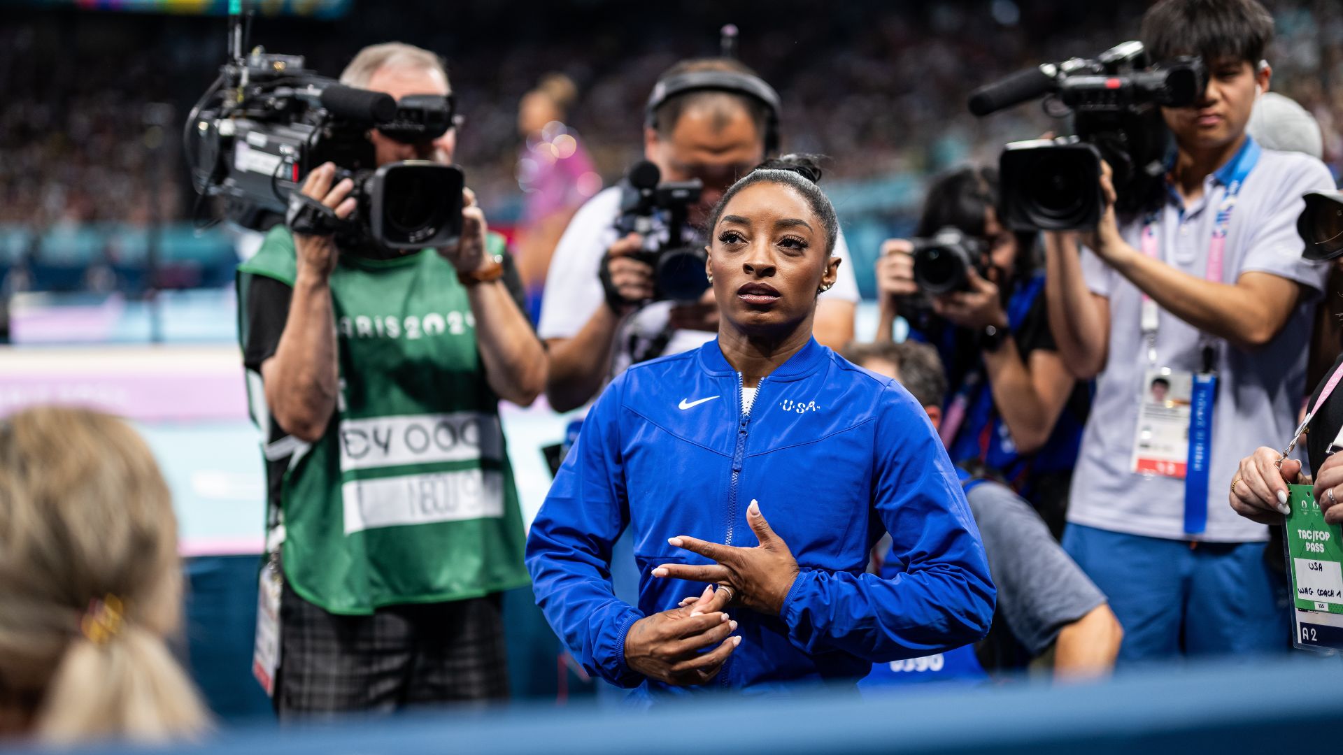 Simone Biles não lamentou erro norte-americano em recurso 