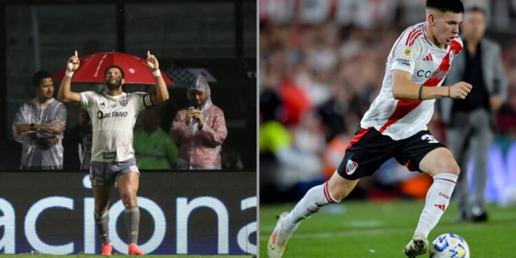 Na imagem à esquerda, Hulk levanta os braços ao céu e comemora o gol marcado na Copa do Brasil