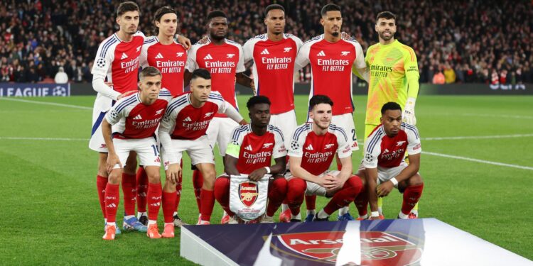 Time do Arsenal escalado para enfrentar o PSG, na última rodada da Champions League