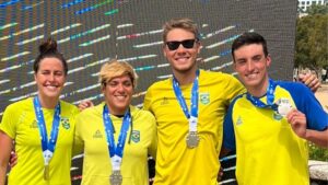 Time do Brasil que conquistou a prata na Copa do Mundo de Águas Abertas