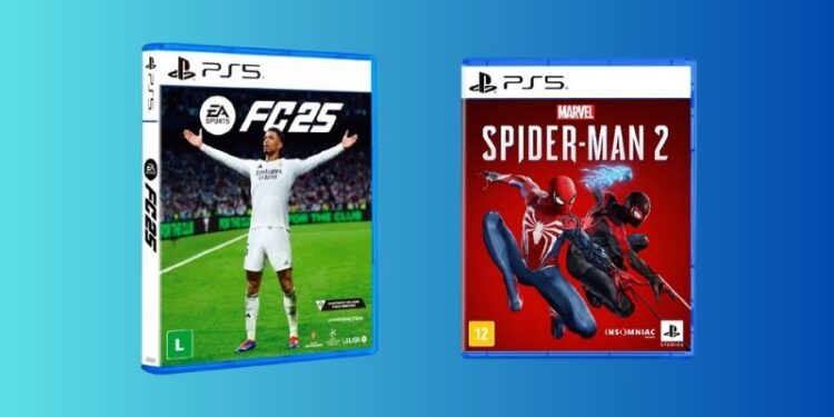 De 'Spider-Man 2' a 'EA Sports FC 25', reunimos alguns jogos populares de PlayStation 5 para você adquirir por bons preços no Mercado Livre