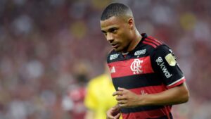 Nico De La Cruz em ação pelo Flamengo