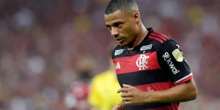 Nico De La Cruz em ação pelo Flamengo