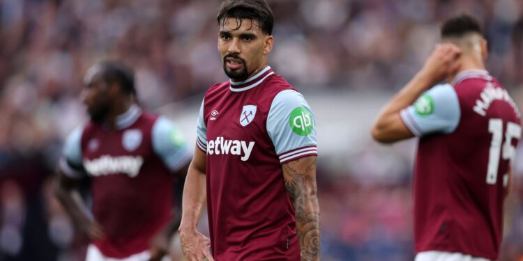 Lucas Paquetá em ação pelo West Ham