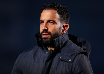 Rúben Amorim sob o comando do Sporting, em jogo da Taça da Liga