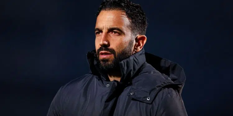 Rúben Amorim sob o comando do Sporting, em jogo da Taça da Liga