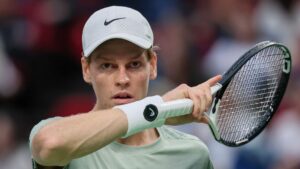 Sinner em ação no ATP de Xangai