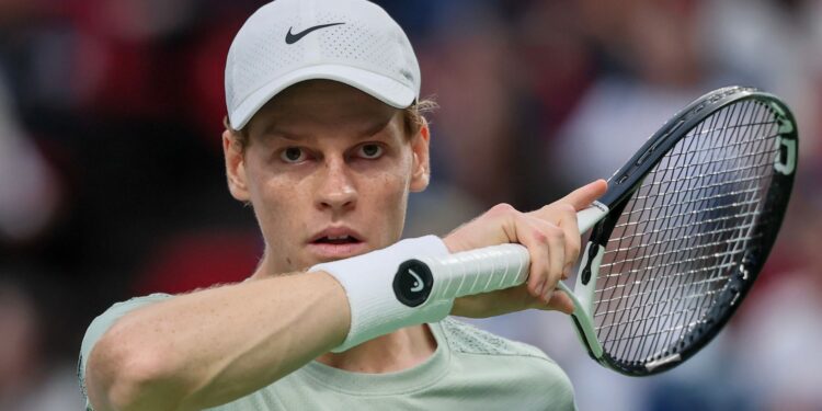 Sinner em ação no ATP de Xangai