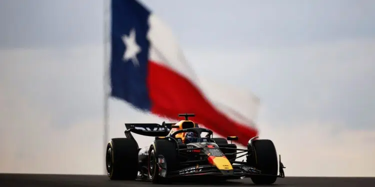 Max Verstappen no circuito do GP dos Estados Unidos