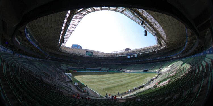 Foto do Aliianz Parque antes da partida entre Palmeiras e São Paulo, válida pelo Brasileirão