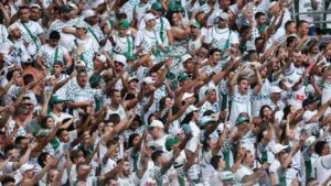 Mancha Verde, torcida organizada do Palmeiras, durante partida contra o Bahia