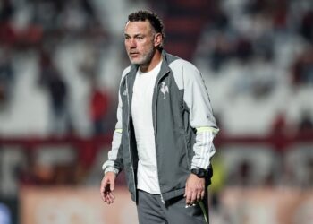 Gabriel Milito, técnico do Atlético-MG, em campo