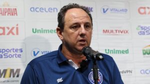 Rogério Ceni em entrevista coletiva, pelo Bahia