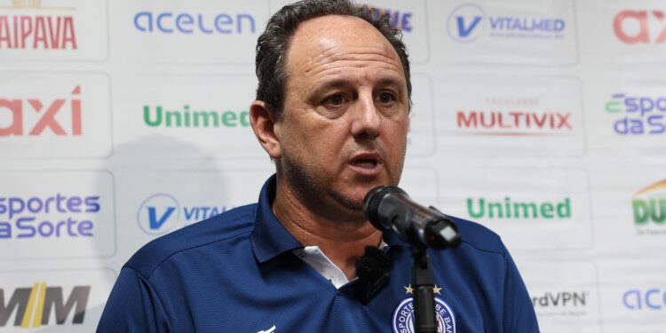 Rogério Ceni em entrevista coletiva, pelo Bahia