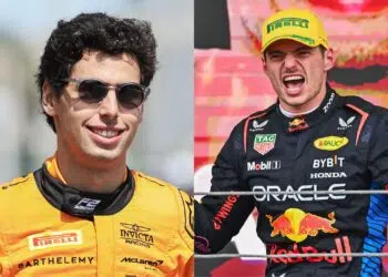 Gabriel Bortoleto e Max Verstappen