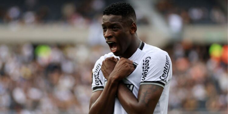 Luiz Henrique comemora gol do Botafogo na final da Libertadores