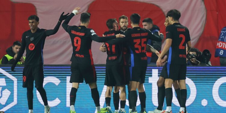 Barcelona goleia o Estrela Vermelha pela Champions League (Crédito: Getty Images)