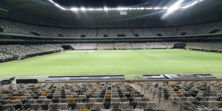 Novo gramado da Arena MRV está pronto para final de domingo