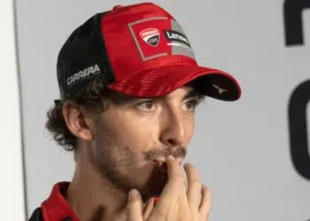 Francesco Bagnaia, piloto da MotoGP, durante entrevista coletiva na Malásia