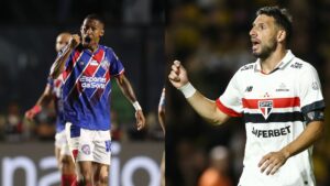 Ademir e Calleri, representando Bahia x São Paulo